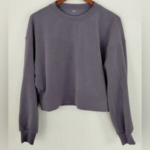 LULULEMON PERFECTLY OVERSIZED CROPPED CREW SOFTSTREME DUSKY LAVENDER Size 10?12?